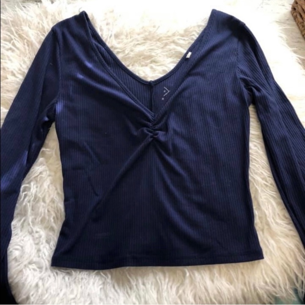 Pacsun Navy Long Sleeve Crop